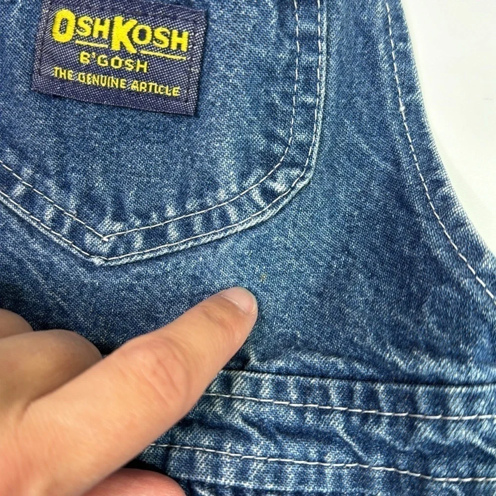 Vintage Oshkosh B'Gosh Denim Jean Overall Jumper Dress Size 6